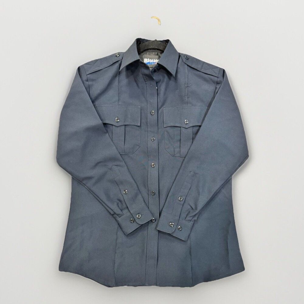 Blauer 8600W-Z Women’s 36 Reg Dark Navy Police Uniform Shirt Hidden Zip